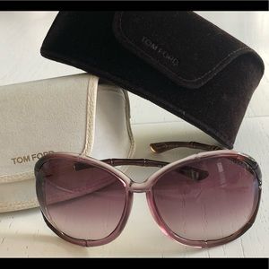 Authentic Tom Ford Claudia Bamboo Sunglasses TF75 Ombré lens Celebrity Favorite
